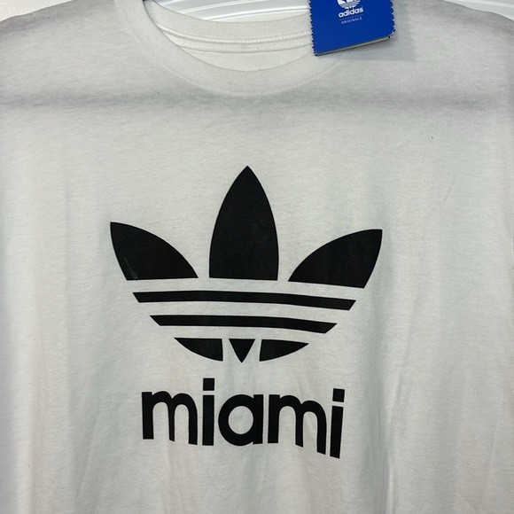 VINTAGE Adidas originals Women’s Miami T-shirt athletic slim fit - Picture 5 of 7